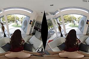 In a hardcore virtual reality experience Sexy hairy Evelyn Claire