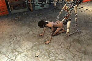 Animated pornstar Ella receives fucked by a fuck machine