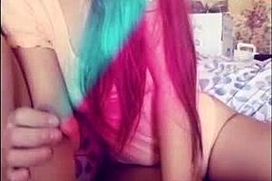 Great blowjob cum shot on camera