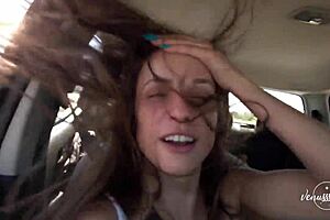 Hotel room encounter - natural tits and big ass blonde gets a cumshot in the face - Venusss' video