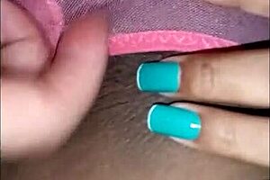 Two amateur guys and a teen girl interracial gangbang