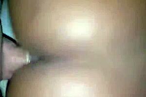 Amateur ebony facial cum shot