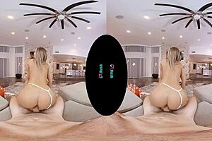 In a VR threesome, kayley gunner and Jenna Noelle get kinky