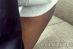 Big black cum goes down juicy ebony beauty’s throat