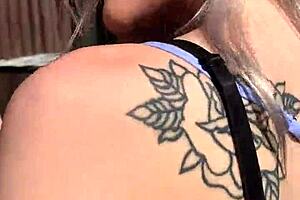 Wrecking porn set lands teen Jamie Jett her pussy pounded in public