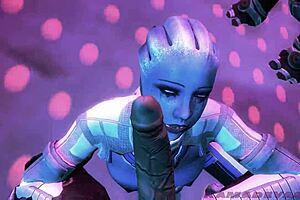 Anime hero Liara, enteringly invited by Doggystyle dog style