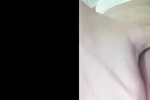 Young Latina in solo masturbation session sucks a dick then does real sex with a dick