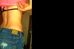 For a sultry strip tease, Emee’s panties are torn off for her