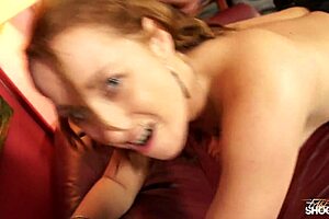 casting session with real pornstar, Innocent brunette takes on multiple cocks
