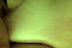 Amateur has fat tits give the boyfriend a handjob and sucking his dick