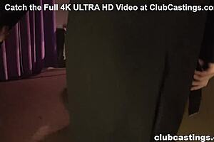Little tits and tight pussy in strip club