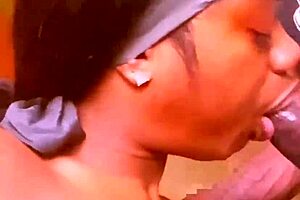Teen stepsister SWALLOW for large black cock