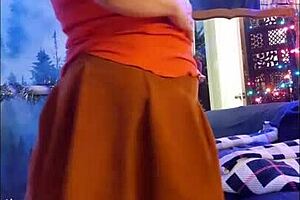Milf Steffi Dinkley stripping to fully reveal her pussy fully clad in attire