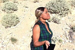 Young latina having chubby ass loving sex in outdoor