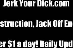 Femdom point of view jerk off instructions com with humiliation as well as excitement