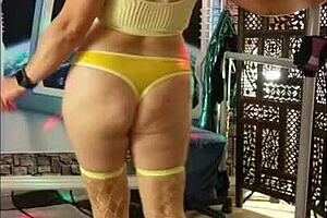 To make it hot for Steffi, the hotwife, she uses strip dancing to pleasure herself while dressed in lingerie