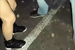 Old cuckQueen still enjoys feet served publicly in a sexy car