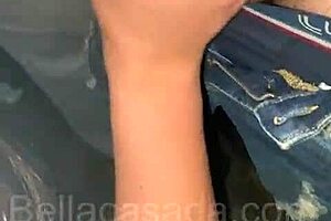 Deepthroat facial fisting with ten men on the street BABE