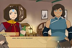 Vatar Korra asami's big boobs and eroge in anime porn video