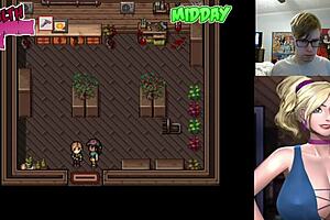 I-I can't stop groping Professor Cherry's huge boobs in this uncensored hentai anime