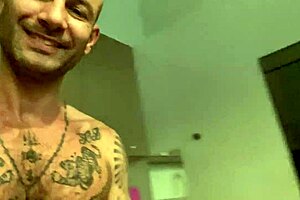 Blonde swallows monster cum load!