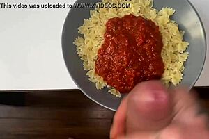 Blonde swallows monster cum load!