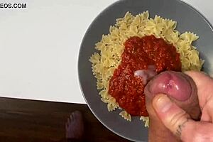 Blonde swallows monster cum load!