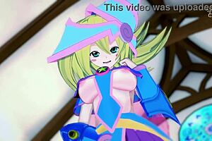 Dark magician girl masturbates sensually