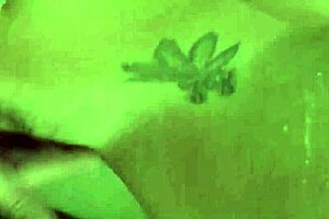 santalatina masturbates in hot shower.