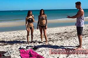 Lingerie bondage and big tit rough sex excited young 18+ tourists 😈💥