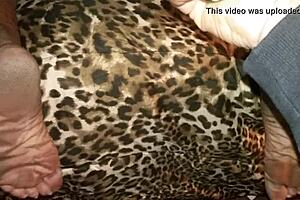 Curly Haired Model Poses Bent Over With Toes