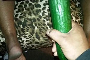 Curly Haired Model Poses Bent Over With Toes