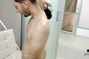 Hermosa brunette pays Liam for rough anal in park - creampie inside.