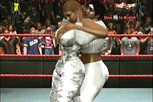 Garcella battles Alissa in fantasy wrestling.