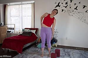 I's teaching yoga with my big ass and feet