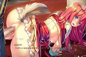 Some screenshots from Scene 13 of Trinity and Calamity’s Erotic Adventure in Hentai Route 1