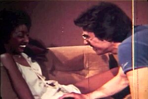 Vintage Interracial Scene With Black Chicks And White Dicks