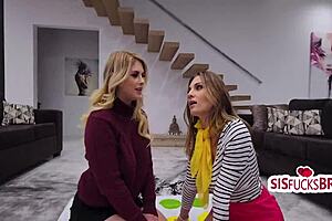 Jealous Stepsis Initiates Wild Threesome