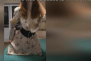 I feel intense pleasure as I cum from his face under my dress, moaning with orgasmic brunette babe sensations