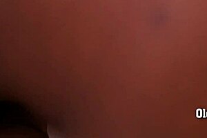 he sucks and bangs her bent over on the staircase