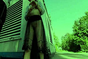 i slap her beautiful tits and cum in her ass in the park