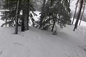 i saw a beauty blonde in the mid of the snow storm