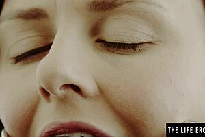 Gag In Her Mouth, Fingers In Pussy, Bound Brunette Orgasms