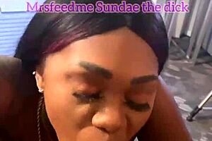 Indulge in a decadent caramel and chocolate sundae delight with ebony flavors