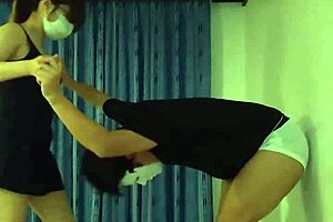 Balls deep pussy pounding during a energetic and sweaty balls kick session