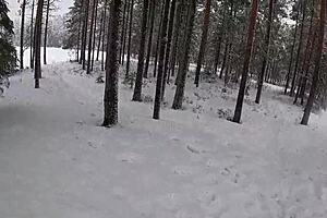 i saw a beauty blonde in the mid of the snow storm