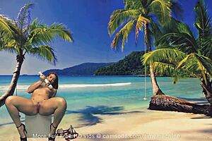 Curvy amateur teases with glass dildo on webcam