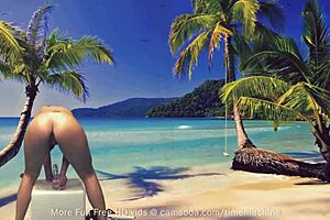 Curvy amateur teases with glass dildo on webcam