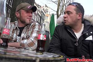 Oh yeah, brunette Dutch prostitute banged doggystyle by tourist in heels!