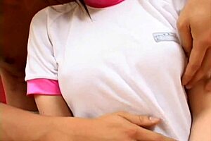 Horny Japanese teen gets screwed in panties and lingerie